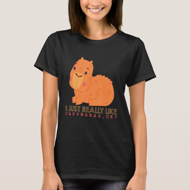 Capybara Cute Capybaras Rodent Animal Capybara 1 T Shirt (Framsida)