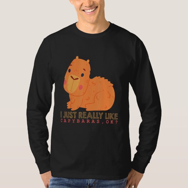 Capybara  Cute Capybaras Rodent Animal Capybara 1 T Shirt (Framsida)
