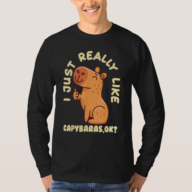 Capybara  Cute Capybaras Rodent Animal Capybara T Shirt (Framsida)