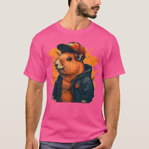Capybara Cute och FUNNY Capybara Rap Dj Hip-Skutt T Shirt