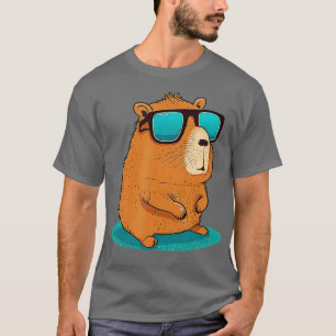 Capybara Cute och lustigt Capybara Coola Sunglass T Shirt