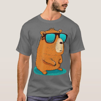 Capybara Cute och lustigt Capybara Coola Sunglass T Shirt