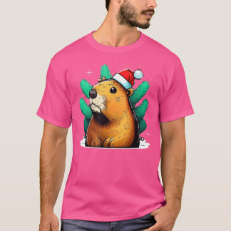 Capybara Cute och Lustigt Capybara-jul T Shirt