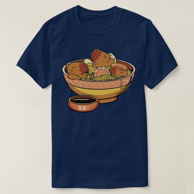 Capybara Cute Ramen av Tobe Fonseca T Shirt (Design framsida)