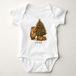 Capybara Dekorerar Julgran Mysig Retropresent T Shirt