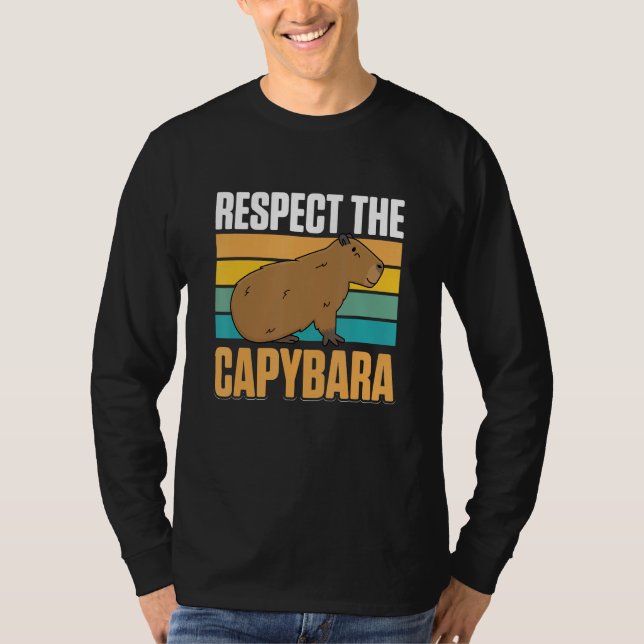 Capybara Djur Husdjur  Respektera Capybara T Shirt (Framsida)