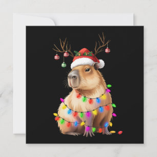 Capybara Djurälskare Julbelysning Cappy Xmas Julkort