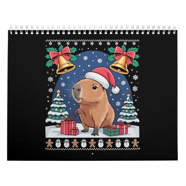 Capybara Djurälskare Xmas Present Fult Capybara  Kalender (Omslag)