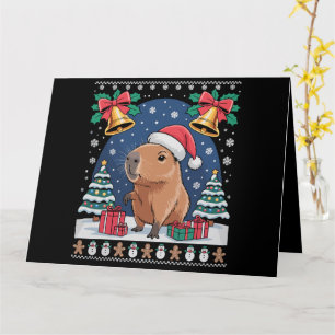 Capybara Djurälskare Xmas Present Fult Capybara Kort