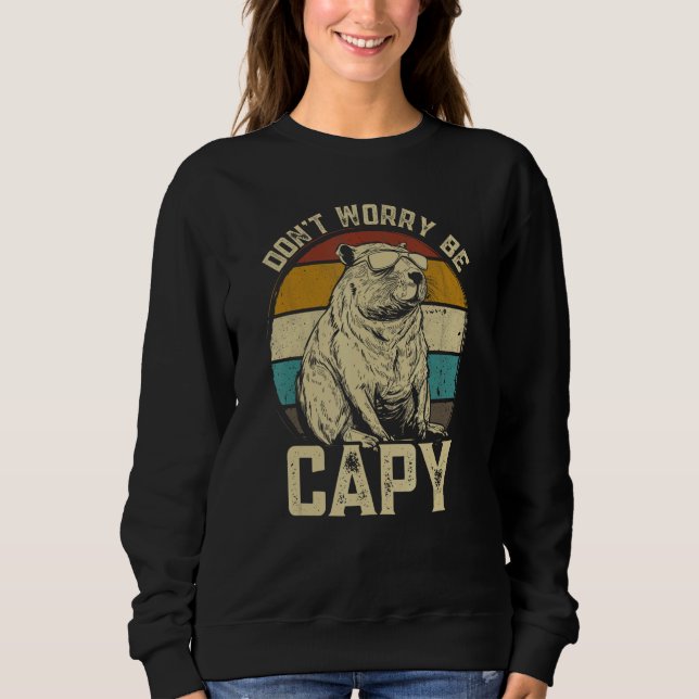 Capybara Dont Be Worry Be Capy  animal Capybara T Shirt (Framsida)