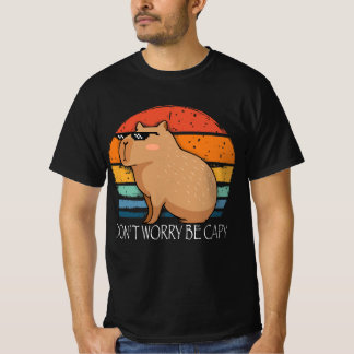 Capybara Dont Worry be Capy Funny Rodent T Shirt