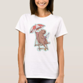 Capybara Eating Yogurt T Shirt