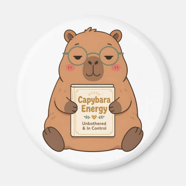 Capybara Energi Oberörd Glasögon Magnet (Framsidan)
