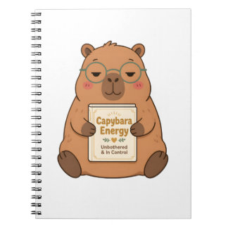 Capybara Energi Ogenstörda Glasögon Anteckningsbok