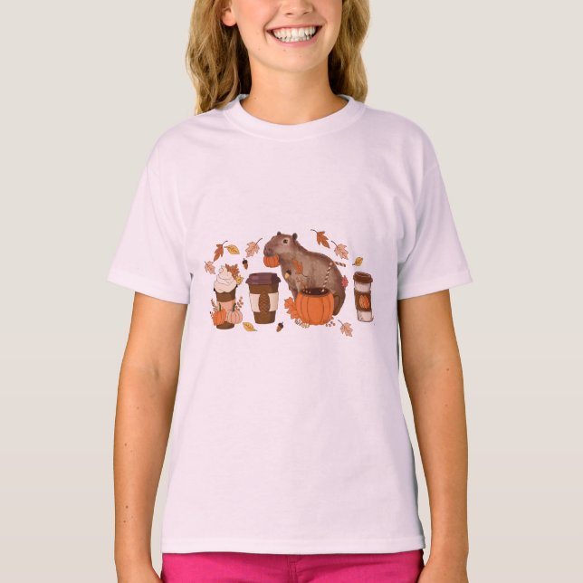 Capybara Fall Shirt T Shirt (Framsida)