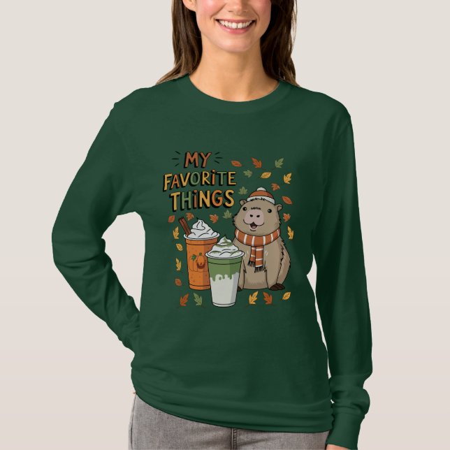 Capybara Fall T-Shirt (Framsida)