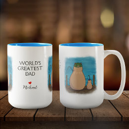 Capybara Far och Son Personlig Två-Tonad Mugg