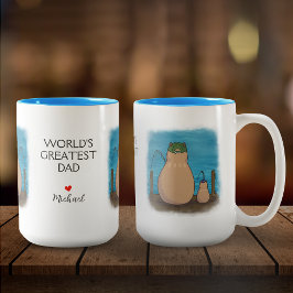 Capybara Far och Son Personlig Två-Tonad Mugg