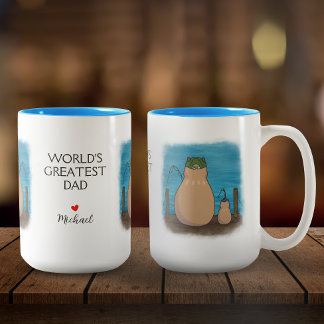 Capybara Far och Son Personlig Två-Tonad Mugg