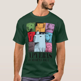 Capybara Färgkonsertour söta djur pojke T Shirt