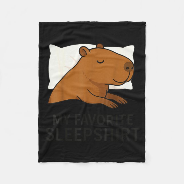 Capybara Favorite Sleepshirt Sleeng Pajamas Boys G Fleecefilt (Framsidan)