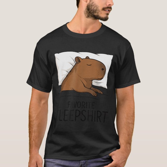 Capybara Favorite Sleepshirt Sleeng Pajamas Boys G T Shirt (Framsida)