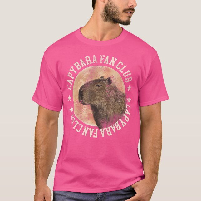 Capybara Fläkt Klubb Funny Capybara T Shirt (Framsida)