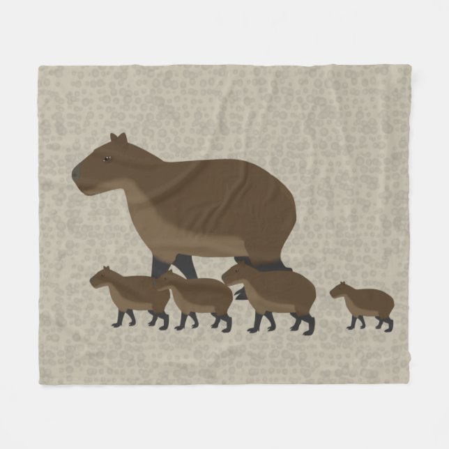 Capybara Fleece Blanket (Framsidan (Horisontell))