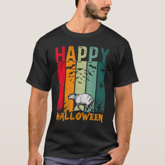Capybara Flickor Pojkar Retro Stil Halloween Mid T Shirt