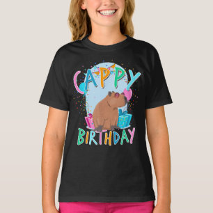 Capybara Födelsedagsfest Capybaras for Girl and Bo T Shirt