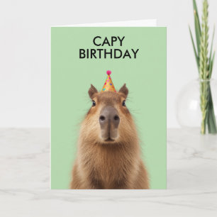 Capybara Födelsedagsfirande Kort