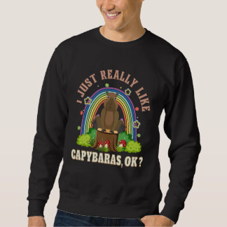 Capybara För Män Kvinnor Barn Gnagare Capybara Lång Ärmad Tröja
