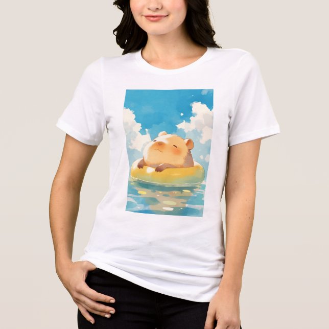 Capybara Fridfull Tillflykt T Shirt (Framsida)