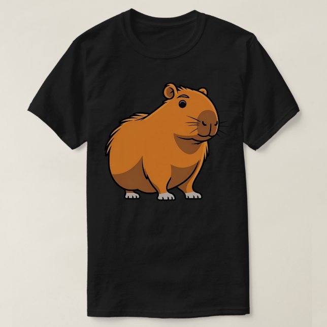 Capybara Funny Animals Cute Chill Capy toon T Shirt (Design framsida)