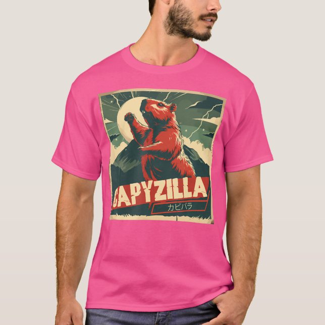 Capybara Funny Capybara Rodent Capyzilla Funny T Shirt (Framsida)