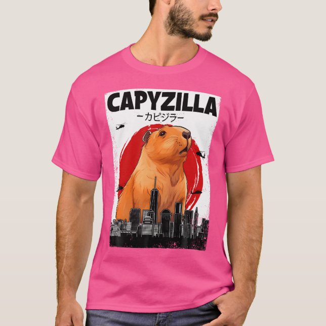Capybara Funny Capybara Rodent Capyzilla Funny T Shirt (Framsida)