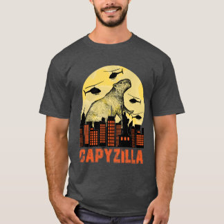 Capybara Funny Capybara Rodent Capyzilla Funny T Shirt
