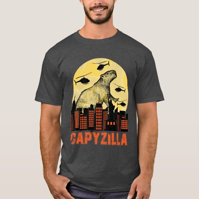 Capybara Funny Capybara Rodent Capyzilla Funny T Shirt (Framsida)