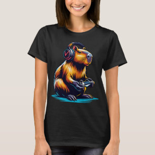 Capybara Funny Capybara Rodent & Video Games Älska T Shirt