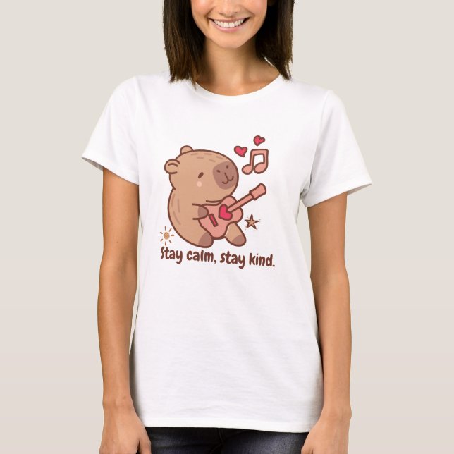 Capybara Funny Djur älskare T Shirt (Framsida)