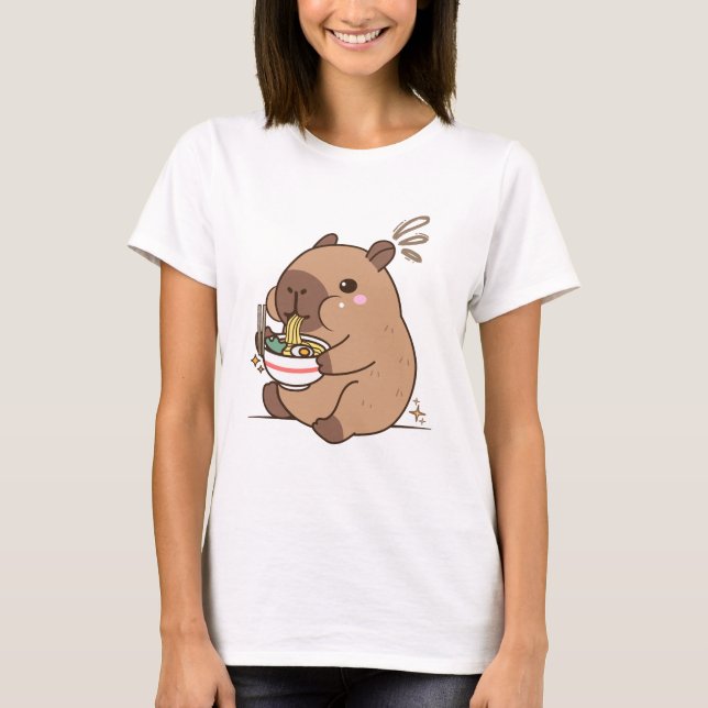 Capybara Funny Djur älskare T Shirt (Framsida)