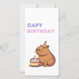 Capybara Funny Grattis på födelsedagen-kort