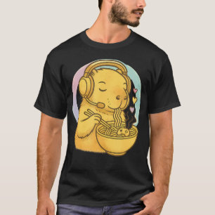 Capybara Gamer Ramen Grafisk Videospel Hörlurar C T Shirt