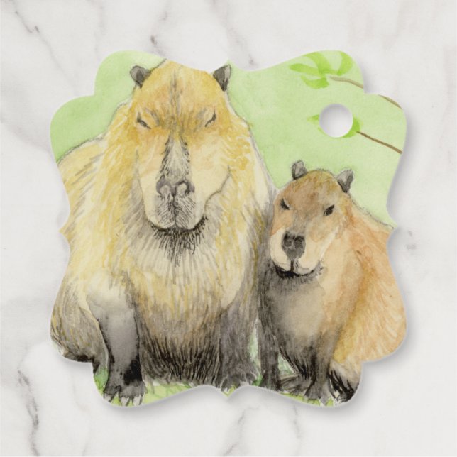 Capybara Gåvor Etiketter (Baksida)