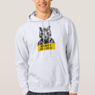 Capybara Generative Disco Jockie coola roligt T-sh Hoodie