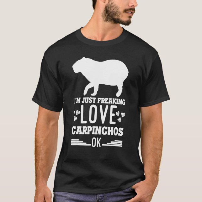 Capybara Giant Rodent Design for carpinchos Älskar T Shirt (Framsida)