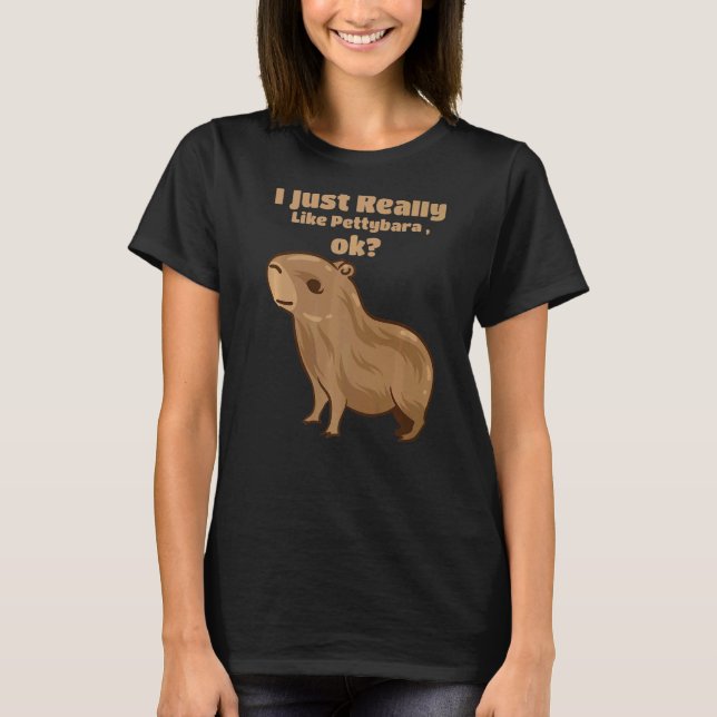 Capybara Giant Rodent för Happybara T Shirt (Framsida)