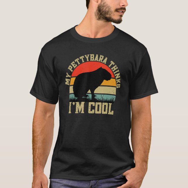 Capybara Giant Rodent för Pettybara T Shirt (Framsida)
