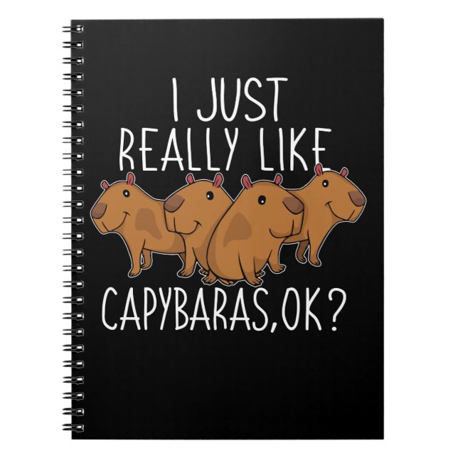 Capybara Gift Kids Women Cute Capybara Anteckningsbok (Framsidan)