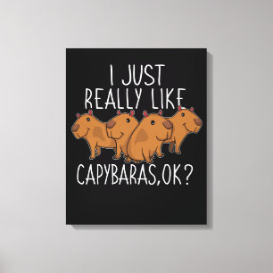 Capybara Gift Kids Women Cute Capybara Canvastryck